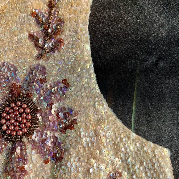 VTG Valentina Ltd. 1960s Sm. Beaded Wool Formal Zip Back Sweater Tank EXQUISITE - Picture 3 of 16